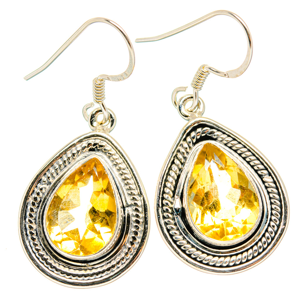 Citrine Earrings handcrafted by Ana Silver Co - EARR428754 - Photo 2