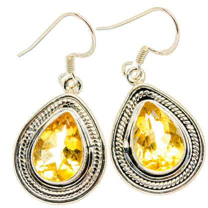 Citrine Earrings handcrafted by Ana Silver Co - EARR428754 - Photo 2