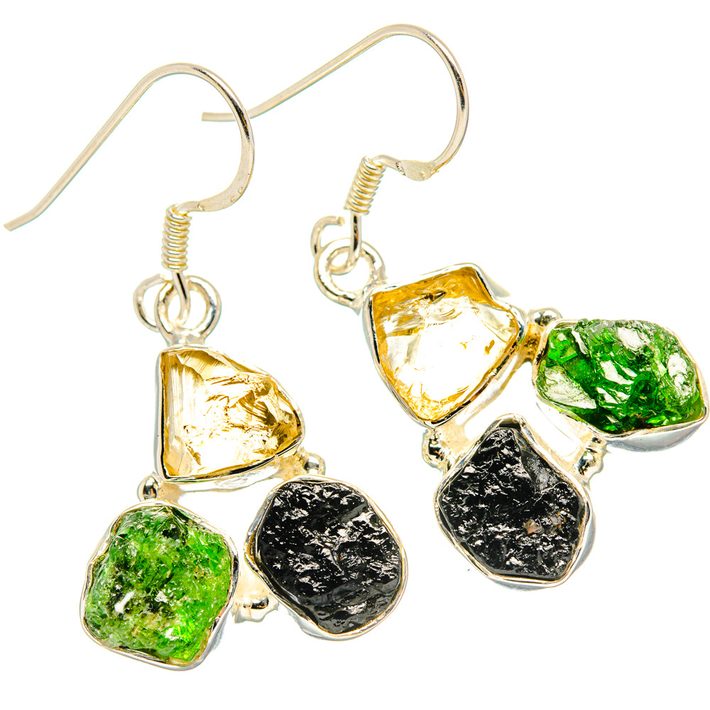 Black Tourmaline Earrings handcrafted by Ana Silver Co - EARR428756 - Photo 2