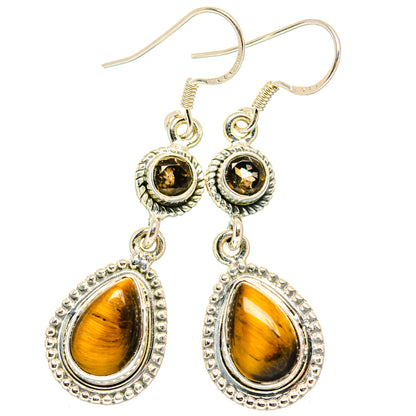 Tiger Eye Earrings handcrafted by Ana Silver Co - EARR428757 - Photo 2