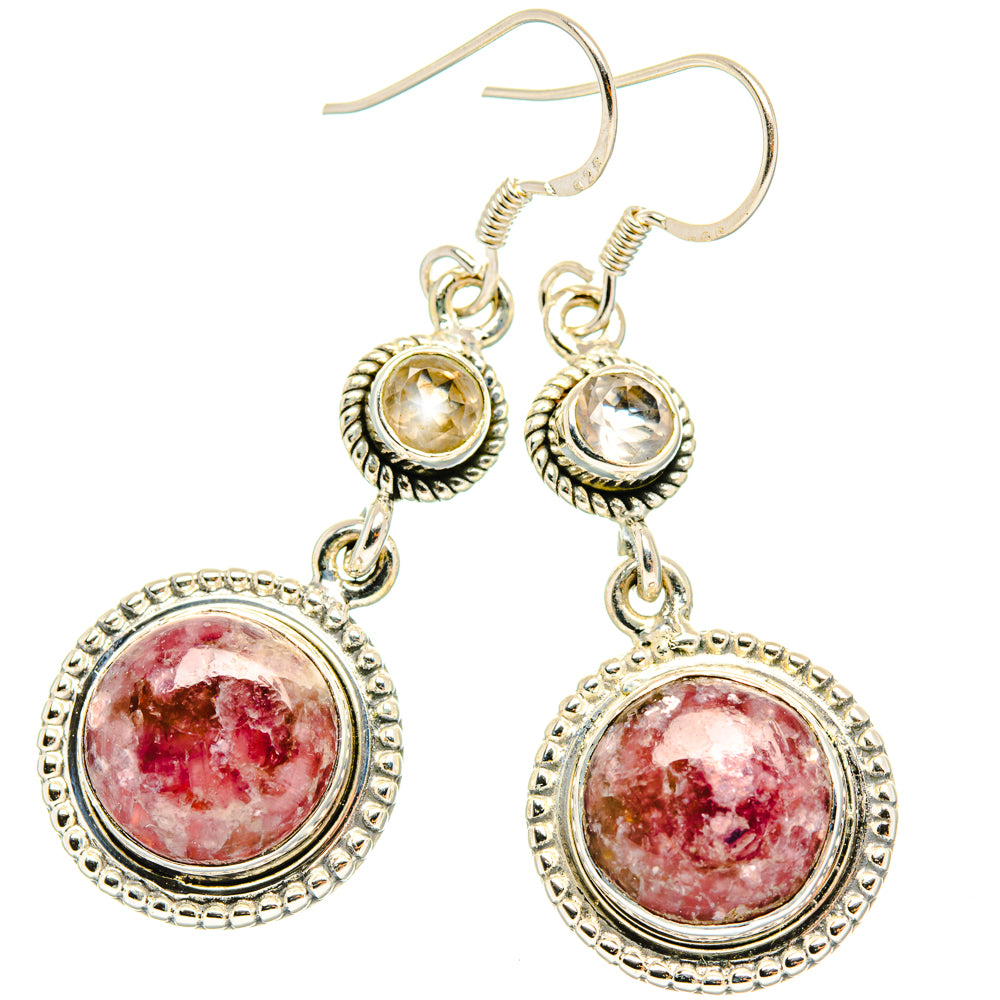 Lepidolite Earrings handcrafted by Ana Silver Co - EARR428761 - Photo 2