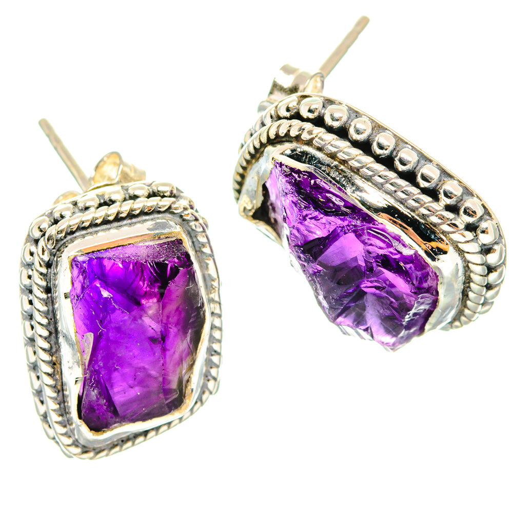 Amethyst Earrings handcrafted by Ana Silver Co - EARR428763 - Photo 2
