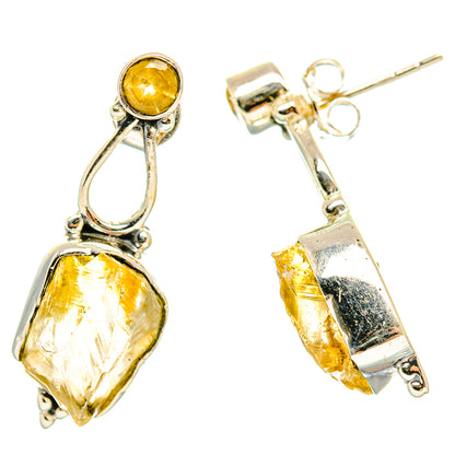 Citrine Earrings handcrafted by Ana Silver Co - EARR428769 - Photo 2