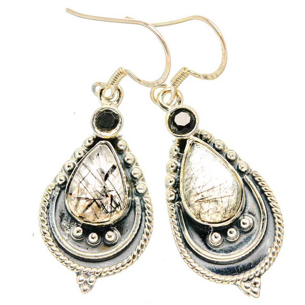 Tourmalinated Quartz Earrings handcrafted by Ana Silver Co - EARR428775 - Photo 2