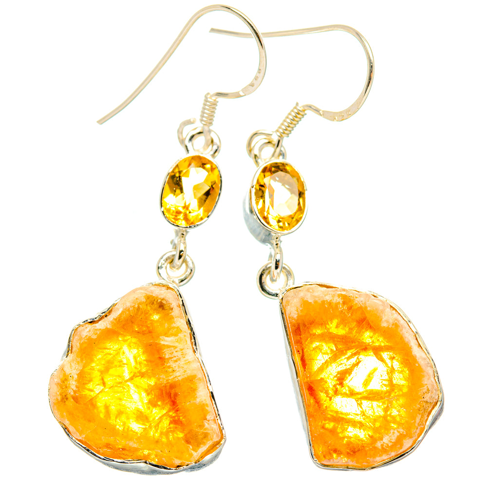 Citrine Earrings handcrafted by Ana Silver Co - EARR428776 - Photo 2