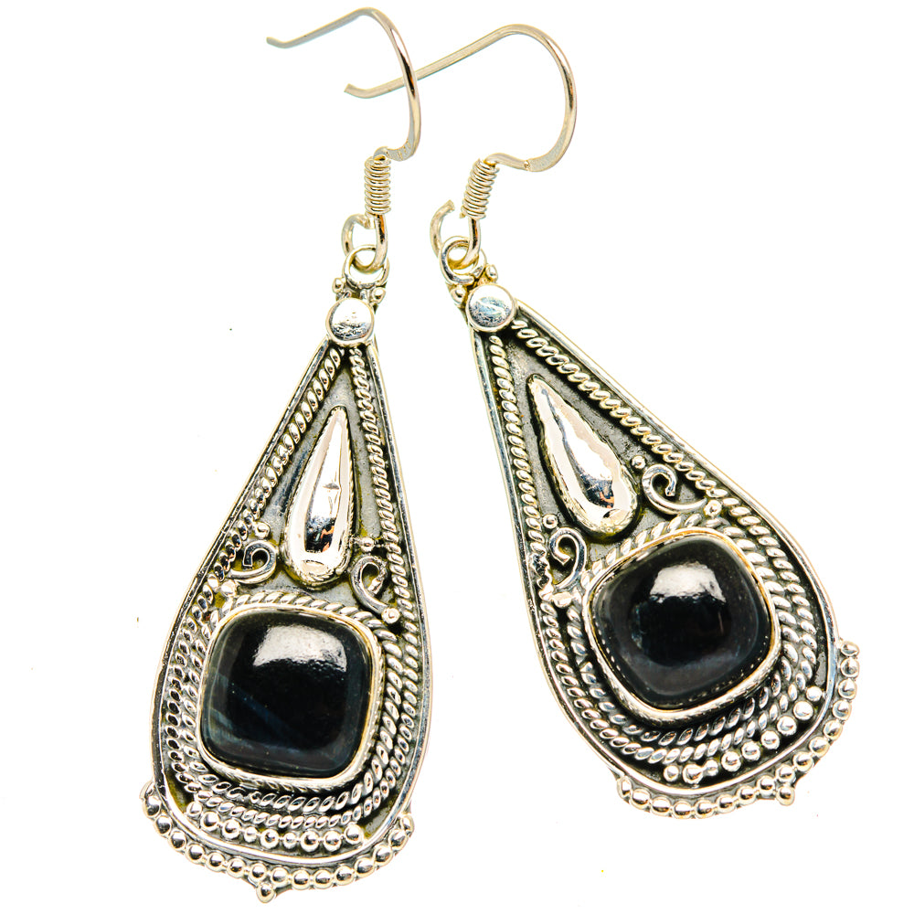Black Onyx Earrings handcrafted by Ana Silver Co - EARR428777 - Photo 2