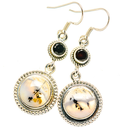 Dendritic Opal Earrings handcrafted by Ana Silver Co - EARR428782 - Photo 2