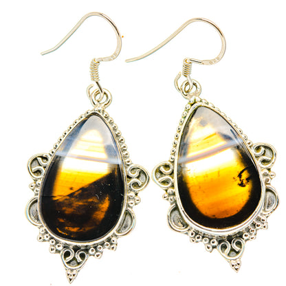 Botswana Agate Earrings handcrafted by Ana Silver Co - EARR428784 - Photo 2