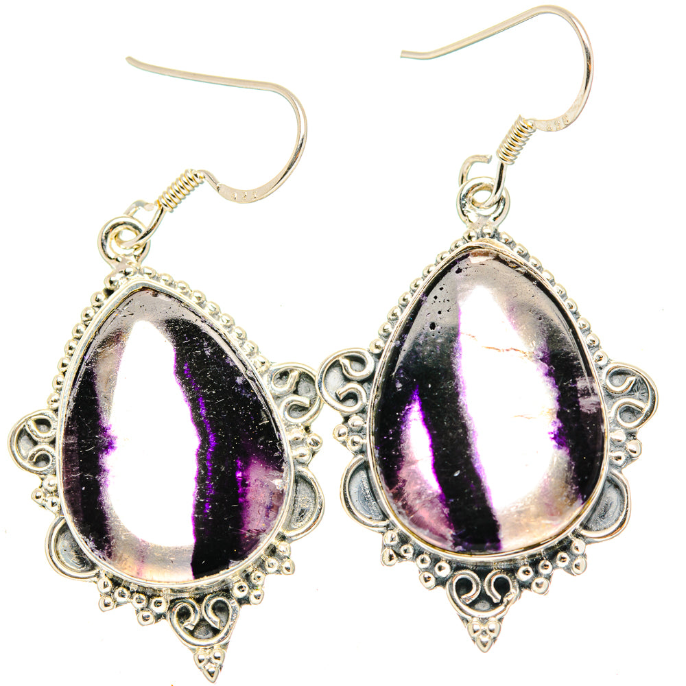 Fluorite Earrings handcrafted by Ana Silver Co - EARR428787 - Photo 2