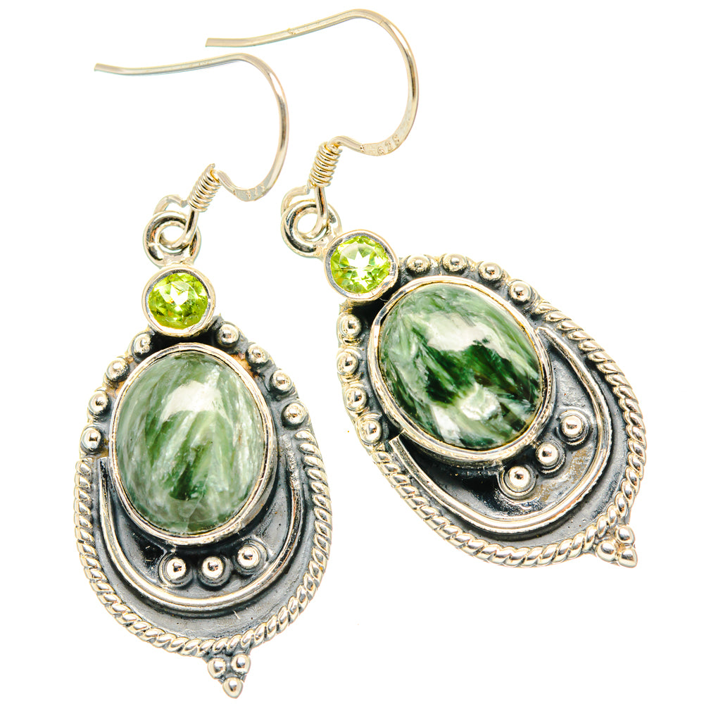 Seraphinite Earrings handcrafted by Ana Silver Co - EARR428793 - Photo 2