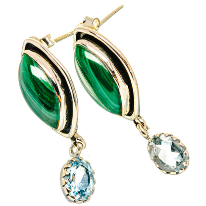 Malachite Earrings handcrafted by Ana Silver Co - EARR428798 - Photo 2