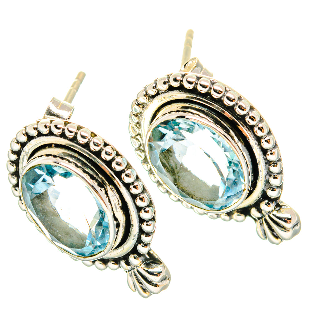 Blue Topaz Earrings handcrafted by Ana Silver Co - EARR428800 - Photo 2