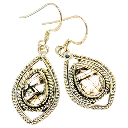 Tourmalinated Quartz Earrings handcrafted by Ana Silver Co - EARR428801 - Photo 2