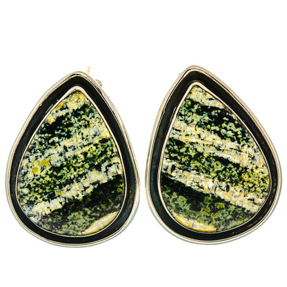 Green Swiss Opal Earrings handcrafted by Ana Silver Co - EARR428816 - Photo 2