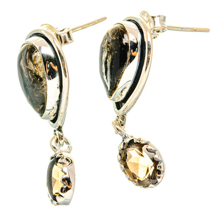 Black Copper Onyx Earrings handcrafted by Ana Silver Co - EARR428820 - Photo 2