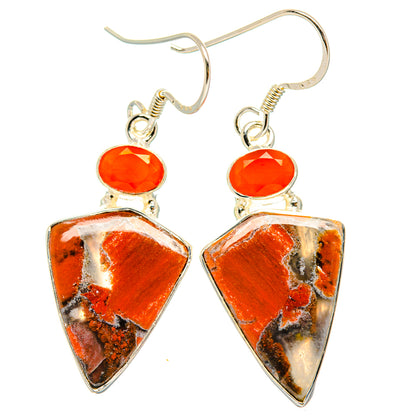 Brecciated Mookaite Earrings handcrafted by Ana Silver Co - EARR428825 - Photo 2