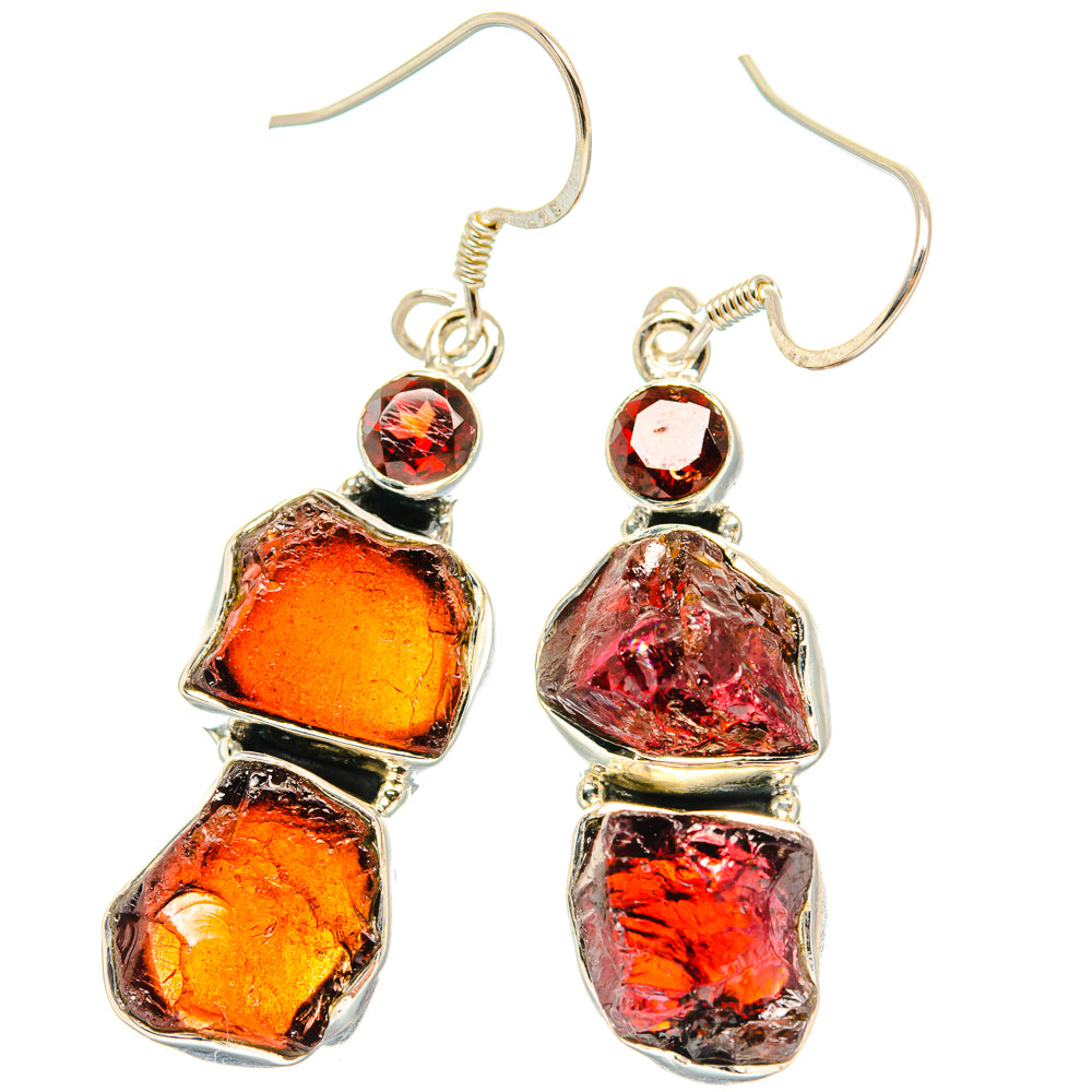 Garnet Earrings handcrafted by Ana Silver Co - EARR428828 - Photo 2
