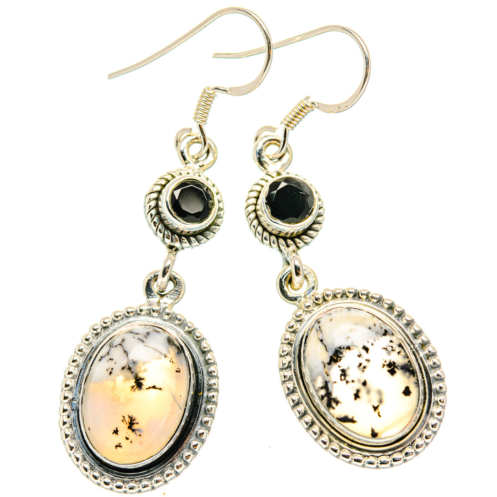 Dendritic Opal Earrings handcrafted by Ana Silver Co - EARR428830 - Photo 2