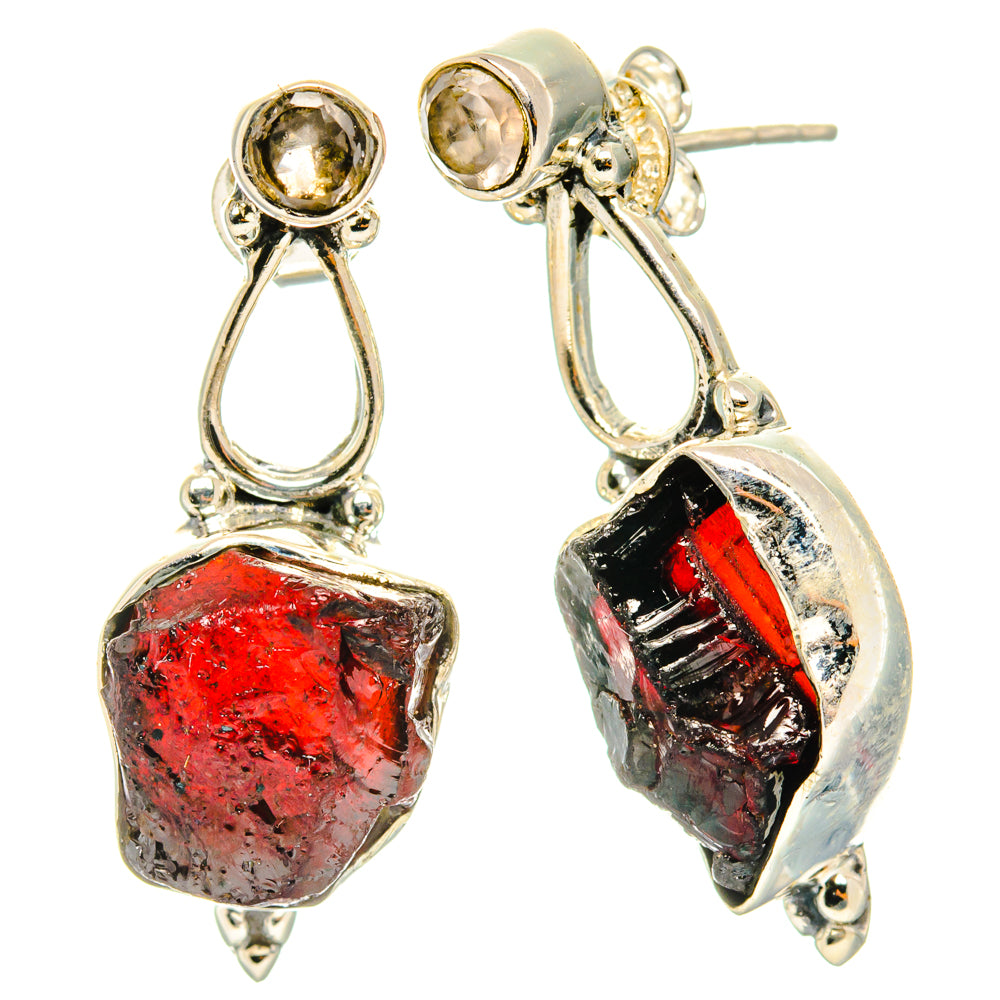 Garnet Earrings handcrafted by Ana Silver Co - EARR428831 - Photo 2