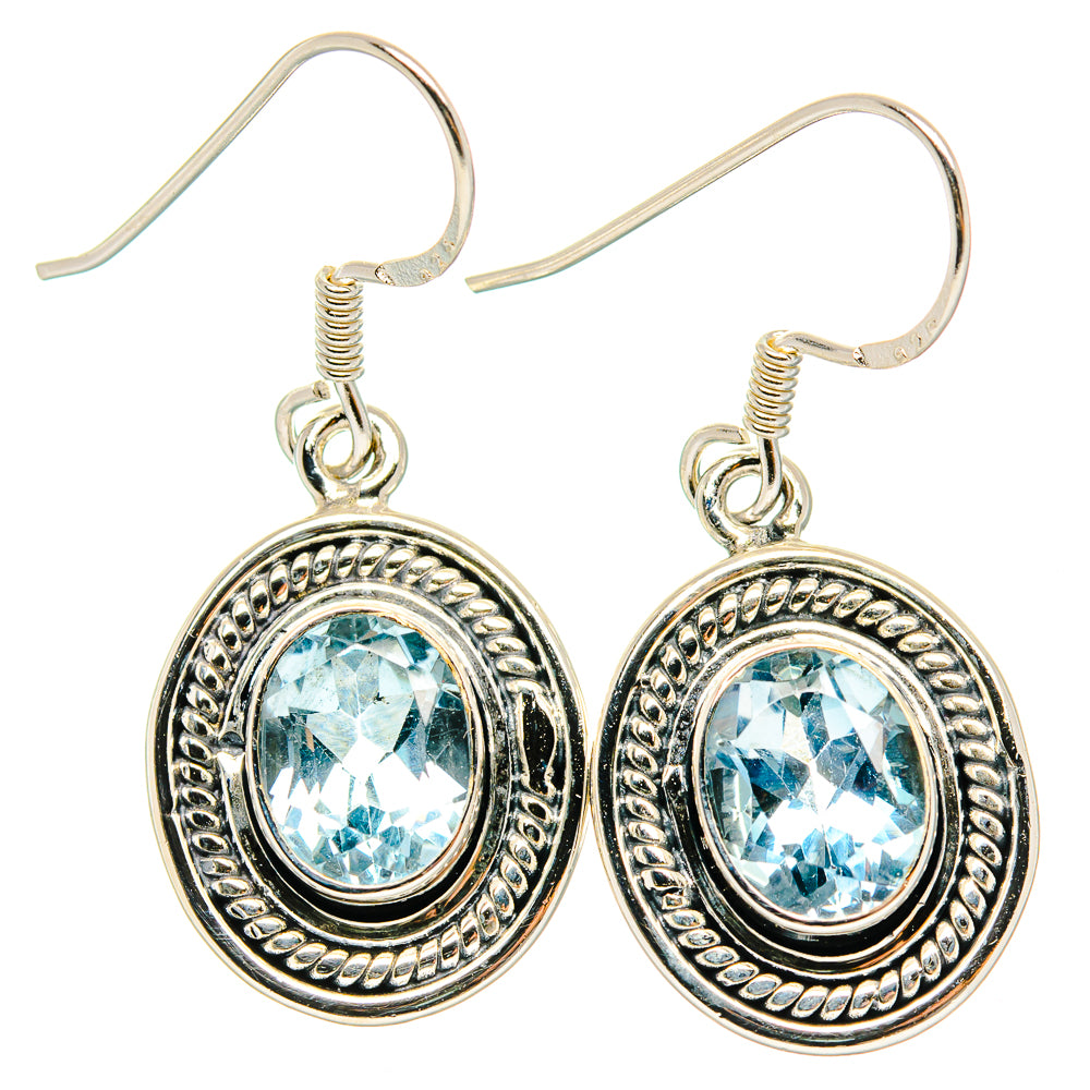 Blue Topaz Earrings handcrafted by Ana Silver Co - EARR428846 - Photo 2