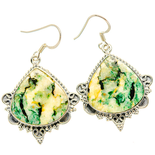 Green Jasper Earrings handcrafted by Ana Silver Co - EARR428862 - Photo 2