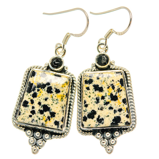 Dalmatian Jasper Earrings handcrafted by Ana Silver Co - EARR428885 - Photo 2