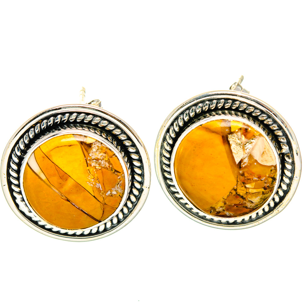 Brecciated Mookaite Earrings handcrafted by Ana Silver Co - EARR428896 - Photo 2