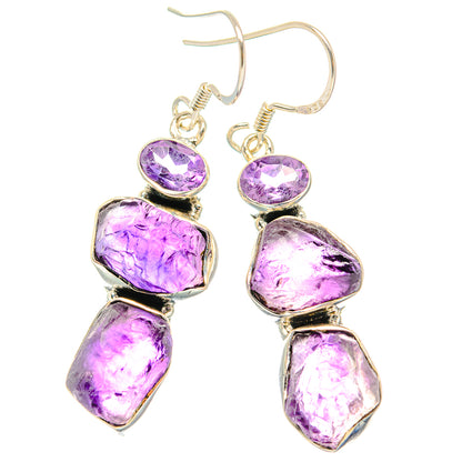 Amethyst Earrings handcrafted by Ana Silver Co - EARR428909 - Photo 2