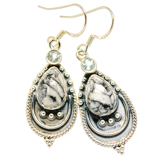 Pinolith Jasper Earrings handcrafted by Ana Silver Co - EARR428913 - Photo 2