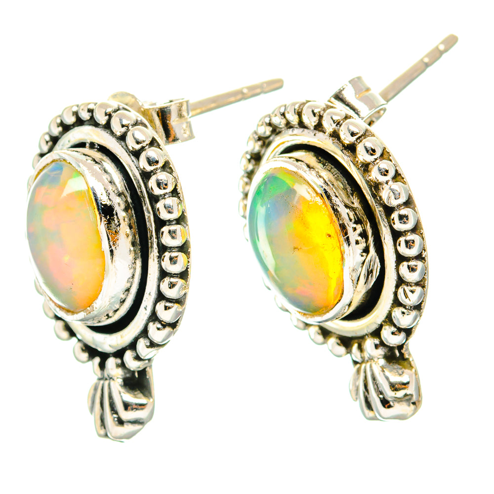 Ethiopian Opal Earrings handcrafted by Ana Silver Co - EARR428916 - Photo 2