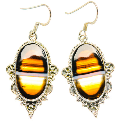 Botswana Agate Earrings handcrafted by Ana Silver Co - EARR428926 - Photo 2