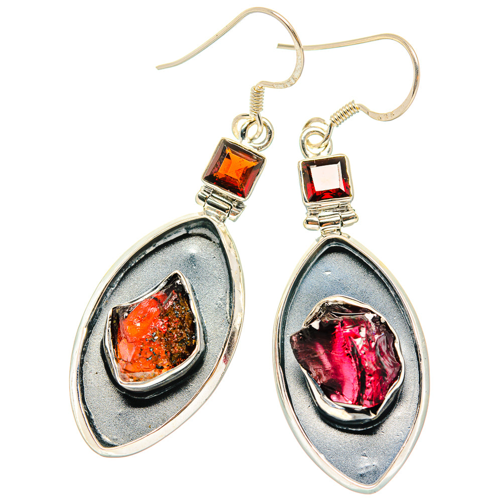 Garnet Earrings handcrafted by Ana Silver Co - EARR428928 - Photo 2
