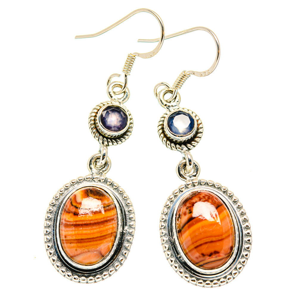 Botswana Agate Earrings handcrafted by Ana Silver Co - EARR428931 - Photo 2
