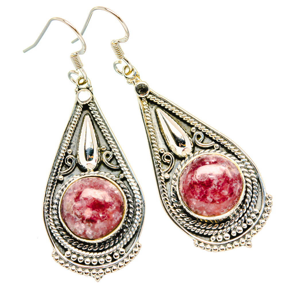 Lepidolite Earrings handcrafted by Ana Silver Co - EARR428938 - Photo 2