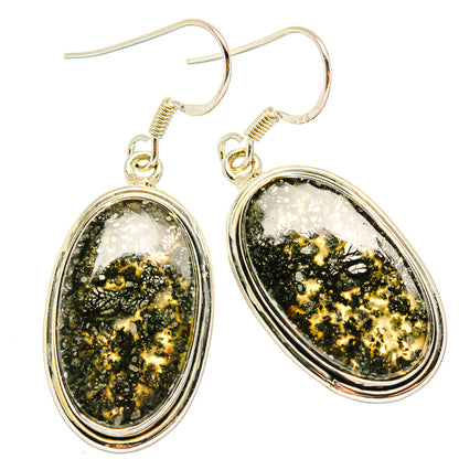 Pyrite Agate Earrings handcrafted by Ana Silver Co - EARR428942 - Photo 2