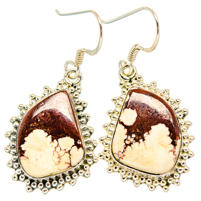 Wild Horse Jasper Earrings handcrafted by Ana Silver Co - EARR428952 - Photo 2