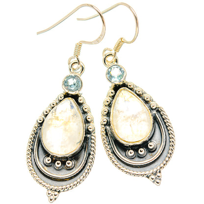 Rainbow Moonstone Earrings handcrafted by Ana Silver Co - EARR428955 - Photo 2