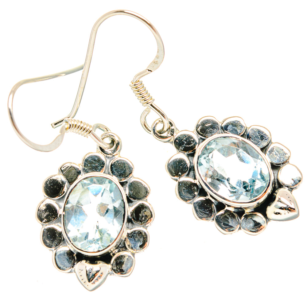 Blue Topaz Earrings handcrafted by Ana Silver Co - EARR428961 - Photo 2