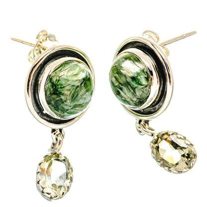 Seraphinite Earrings handcrafted by Ana Silver Co - EARR428968 - Photo 2