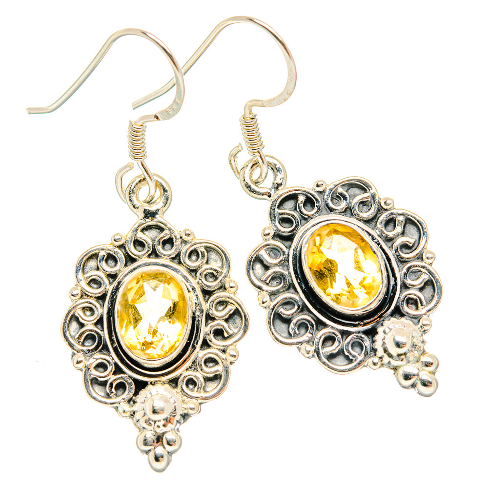 Citrine Earrings handcrafted by Ana Silver Co - EARR428969 - Photo 2