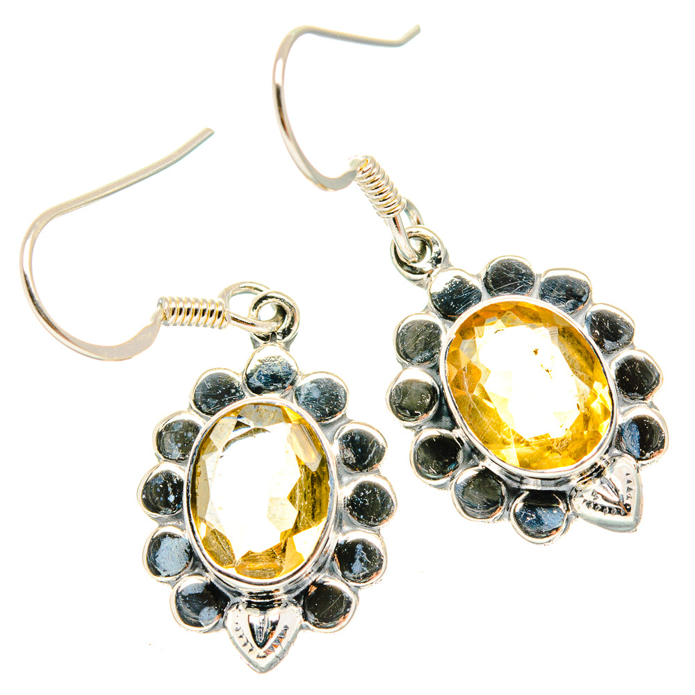 Citrine Earrings handcrafted by Ana Silver Co - EARR428970 - Photo 2