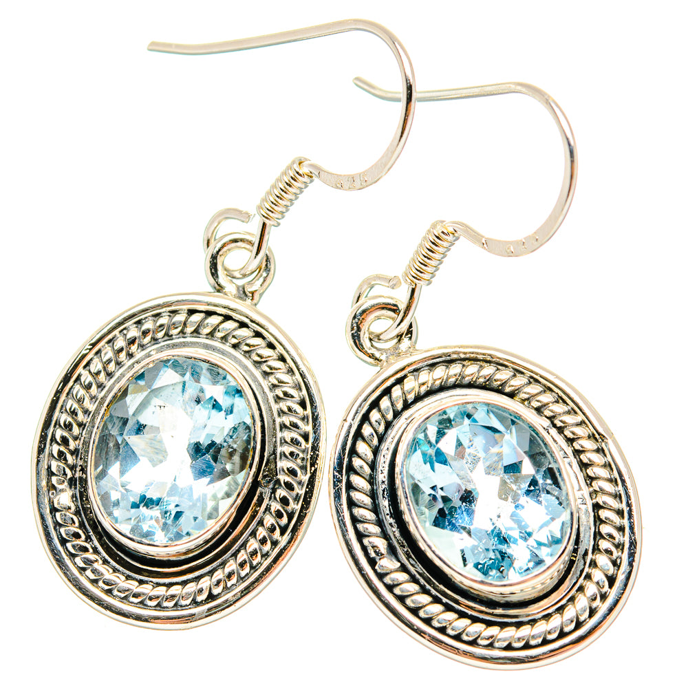 Blue Topaz Earrings handcrafted by Ana Silver Co - EARR428979 - Photo 2