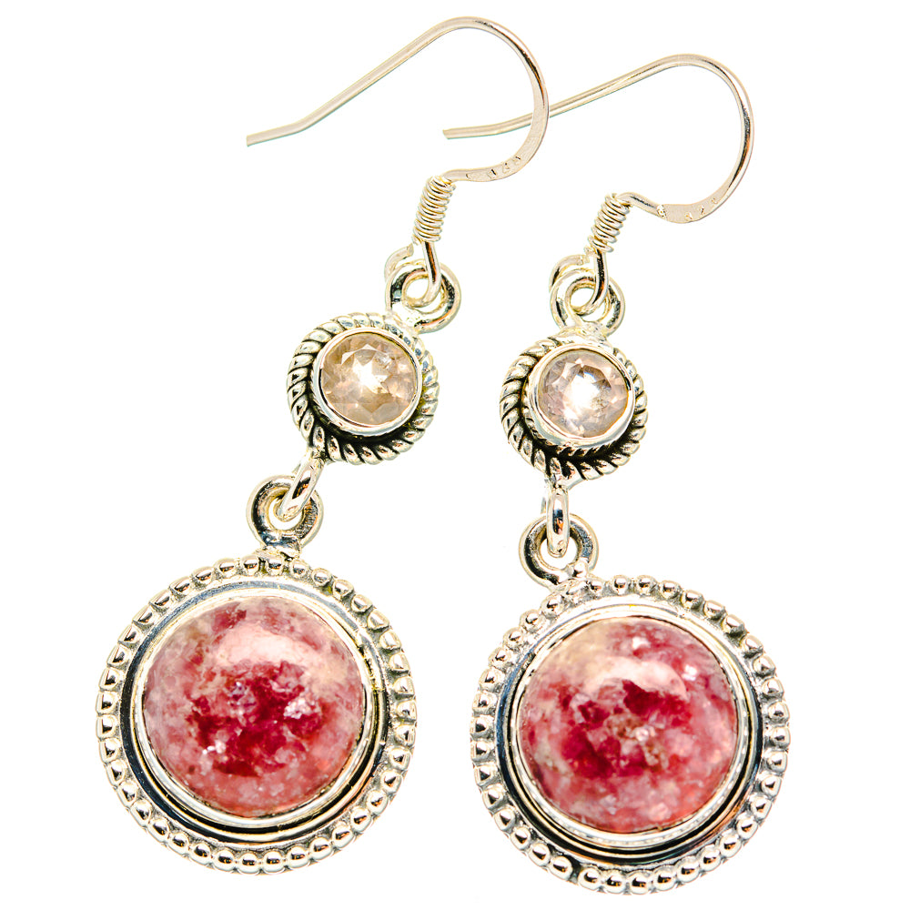 Lepidolite Earrings handcrafted by Ana Silver Co - EARR428981 - Photo 2