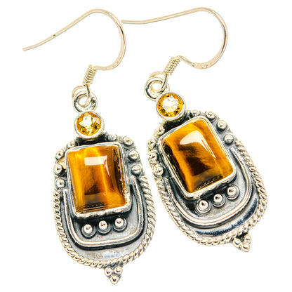 Tiger Eye Earrings handcrafted by Ana Silver Co - EARR428983 - Photo 2