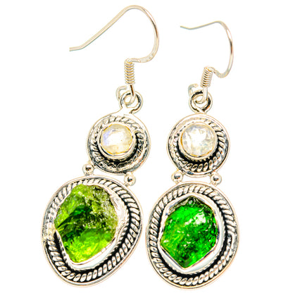 Chrome Diopside Earrings handcrafted by Ana Silver Co - EARR428984 - Photo 2