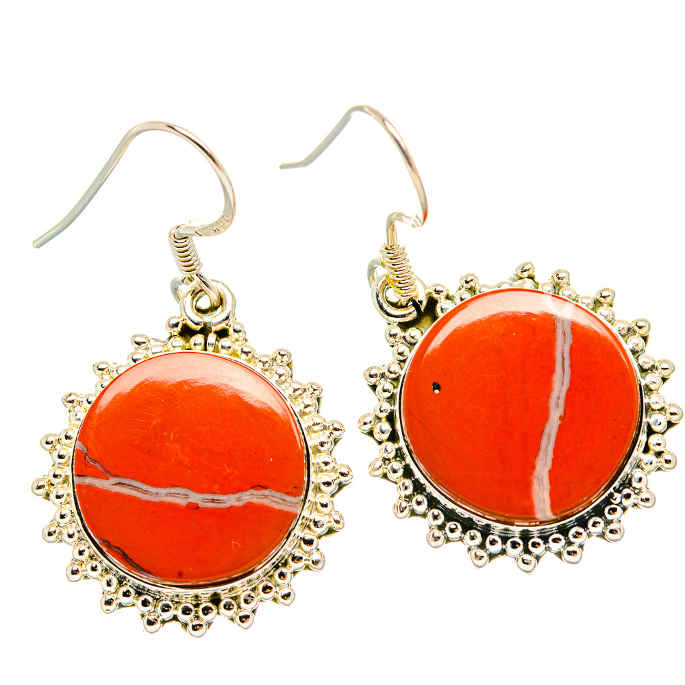 Red Jasper Earrings handcrafted by Ana Silver Co - EARR428986 - Photo 2