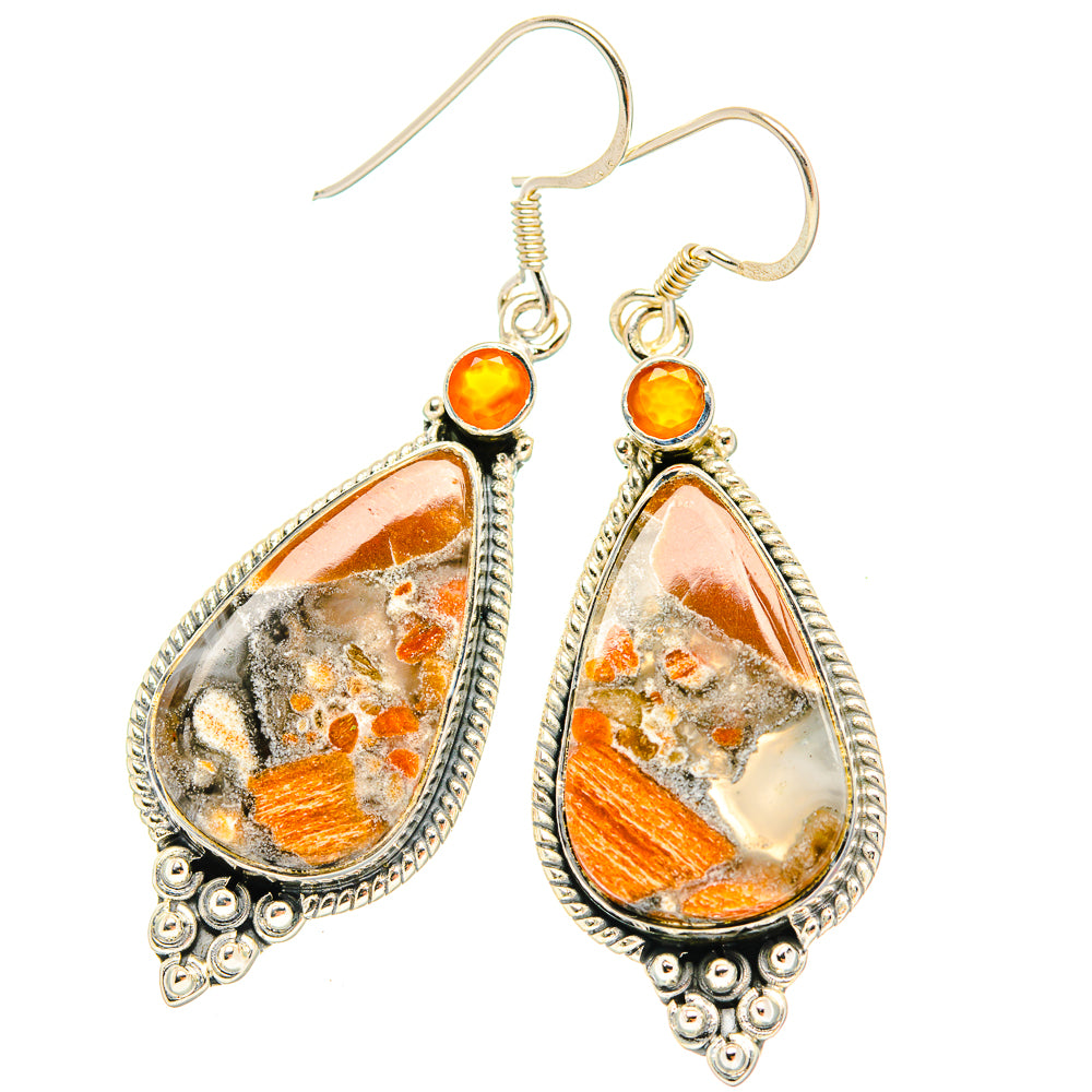Brecciated Mookaite Earrings handcrafted by Ana Silver Co - EARR428988 - Photo 2