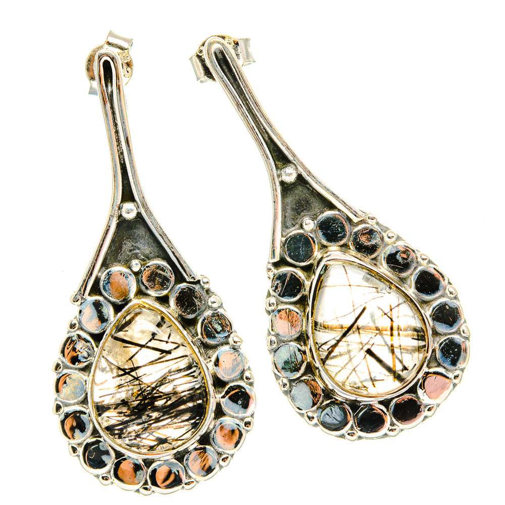 Tourmalinated Quartz Earrings handcrafted by Ana Silver Co - EARR428989 - Photo 2