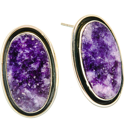 Lepidolite Earrings handcrafted by Ana Silver Co - EARR428994 - Photo 2