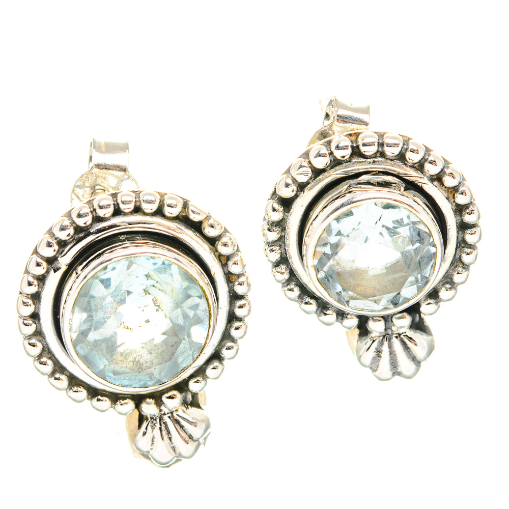 Blue Topaz Earrings handcrafted by Ana Silver Co - EARR429005 - Photo 2